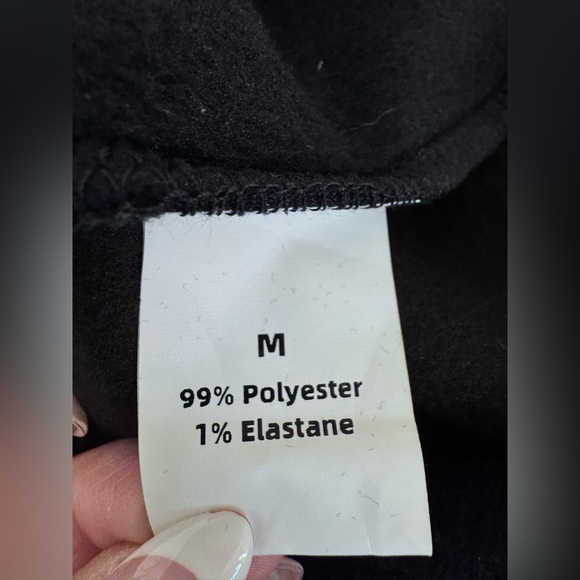 Black “Comfort” V-Neck Crew Sweatshirt - Sz M - Picture 3 of 3